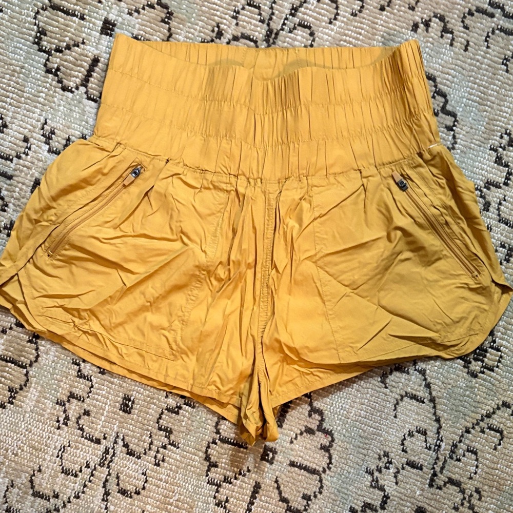 FP Movement by Free People Yellow High-Waisted Shorts